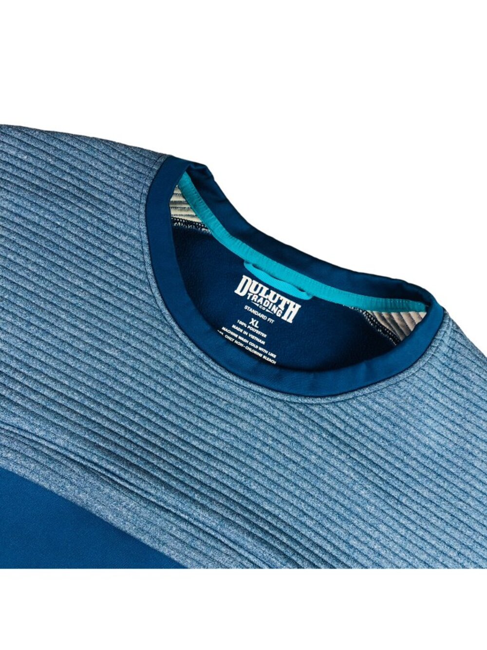 Duluth Trading Co. Men’s Quilted Crewneck Sweatshirt Blue • XL
